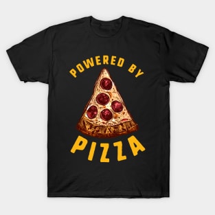 Powered By Pizza Slice T-Shirt